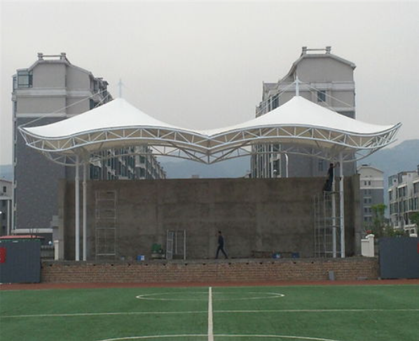 膜结构看台学校体育场工程搭建
